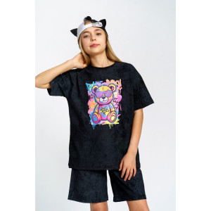 Костюм двойка детский 990Д кулирка варенка (р-ры: 28-44) черный Костюм двойка детский 990Д кулирка варенка (р-ры: 28-44) черный