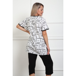Костюм двойка женский №5006 кулирка (р-ры: 44-56) белый Костюм двойка женский №5006 кулирка (р-ры: 44-56) белый