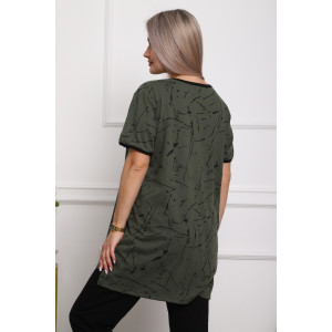 Костюм двойка женский №5006 кулирка (р-ры: 44-56) хаки Костюм двойка женский №5006 кулирка (р-ры: 44-56) хаки