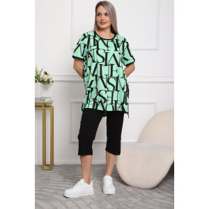 Костюм двойка женский №5006 кулирка (р-ры: 44-56) ментоловый Костюм двойка женский №5006 кулирка (р-ры: 44-56) ментоловый