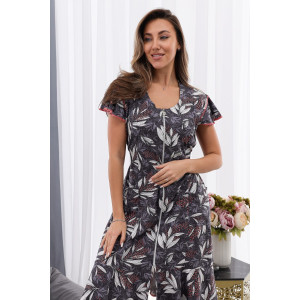 Халат женский DWC1048 кулирка (р-ры: 50-68) антрацит Халат женский DWC1048 кулирка (р-ры: 50-68) антрацит