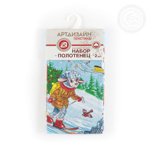 Набор кухонный из 2-х полотенец рогожка "Кураж" Набор кухонный из 2-х полотенец рогожка "Кураж"