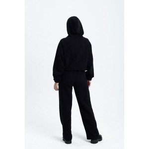 Костюм двойка женский №00019 футер 3-х нитка с начесом (последний размер) черный 48 Костюм двойка женский №00019 футер 3-х нитка с начесом (последний размер) черный 48