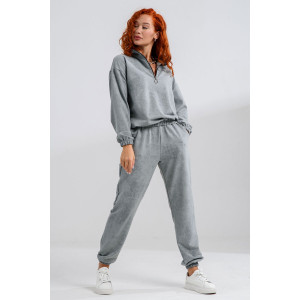 Костюм двойка женский №7481 футер с лайкрой 2-х нитка (последний размер) винтаж серый 50 Костюм двойка женский №7481 футер с лайкрой 2-х нитка (последний размер) винтаж серый 50