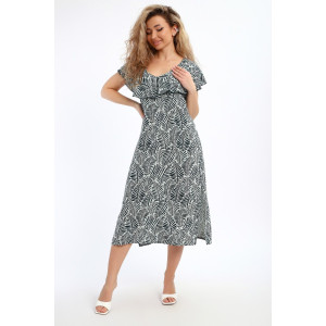 Платье женское №070 полиэстер (р-ры: 48-62) ментол Платье женское №070 полиэстер (р-ры: 48-62) ментол