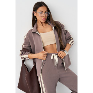 Костюм двойка женский №059831 11 хлопок стрейч (р-ры: M-XL) серый Костюм двойка женский №059831 11 хлопок стрейч (р-ры: M-XL) серый