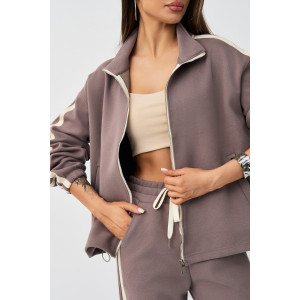 Костюм двойка женский №059831 11 хлопок стрейч (р-ры: M-XL) серый Костюм двойка женский №059831 11 хлопок стрейч (р-ры: M-XL) серый