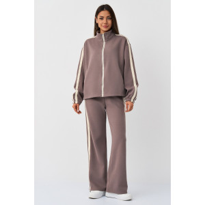 Костюм двойка женский №059831 11 хлопок стрейч (р-ры: M-XL) серый Костюм двойка женский №059831 11 хлопок стрейч (р-ры: M-XL) серый