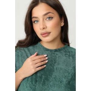 Футболка женская №67204 кулирка (р-ры: 44-54) изумруд винтаж Футболка женская №67204 кулирка (р-ры: 44-54) изумруд винтаж