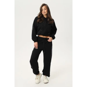 Костюм двойка женский №67202 хлопок (р-ры: 42-54) черный Костюм двойка женский №67202 хлопок (р-ры: 42-54) черный
