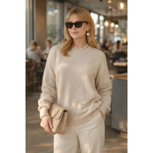 Джемпер женский №2701 "Eco Cashmere Beige" эко-кашемир (последний размер) светло-бежевый 42-50 Джемпер женский №2701 "Eco Cashmere Beige" эко-кашемир (последний размер) светло-бежевый 42-50
