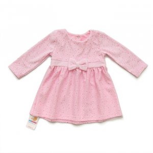 Платье детское "Блестки" 1139 велюр (р-ры: 80-98) розовый
