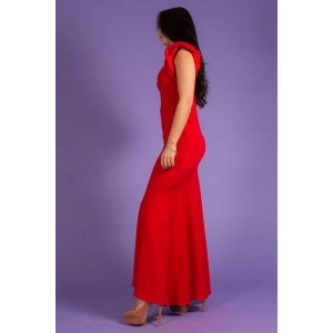 Платье годе с открытой спиной П 109 футер вискозный (р-ры: 42-50) красный