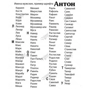 Полотенце махровое с вышивкой "Мужское имя" Полотенце махровое с вышивкой "Мужское имя"