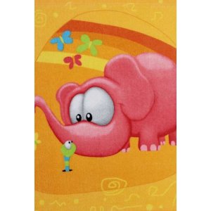 Полотенце махровое "Детское" рисунок Розовый слон