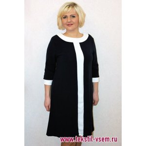 Платье П2083.3 полиэстер (р-ры: 50-58) черный