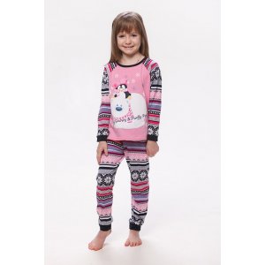 Пижама детская 7127б кулирка (р-ры: 30-38) синий+розовый