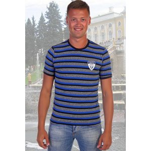Мужская футболка №1775 вискоза (р-ры:48-58) голубой