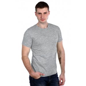 Мужская футболка "Гарант" хлопок (р-ры: 42-58) серый меланж