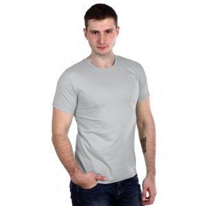Мужская футболка "Гарант" хлопок (р-ры: S-3XL) светло-серый