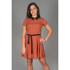 Платье женское П 146 штапель (р-ры: 42-52) оранжевый