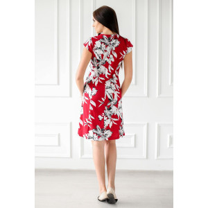 Платье женское "Астра" вискоза+эластан (р-ры: 46-56) красный