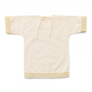 Крестильная рубашка поплин 06005 (р-ры: 62-86) кремовый