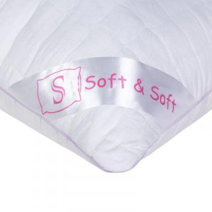 Подушка "Soft&Soft" лебяжий пух в микрофибре с тиснением