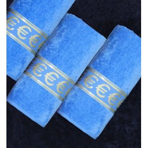 Полотенце махра-велюр "Текстиль Всем" голубой