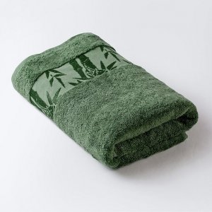 Полотенце махровое "Бамбук" зеленый (Turf Green)