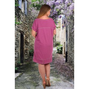 Платье женское №1299 кулирка меланж (р-ры: 48-64) лиловый