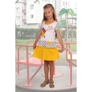 Платье детское "Джоли" кулирка (р-ры: 28-36) желтый