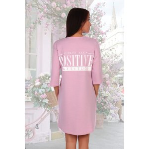 Платье женское №1690 футер с лайкрой (р-ры: 44-54) розовый