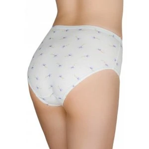 Трусы женские TS0040 хлопок+эластан (р-ры: M-3XL) голубые цветочки на белом Трусы женские TS0040 хлопок+эластан (р-ры: M-3XL) голубые цветочки на белом