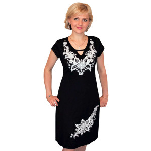 Платье женское П573 вискоза (р-ры: 46-58) черный
