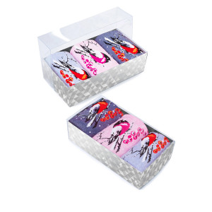 Носки женские "Снегири" - 3 пары в подарочной коробке