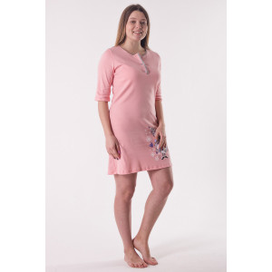 Сорочка женская НСИ-231 интерлок (р-ры: 42-52) светло-розовый гномик