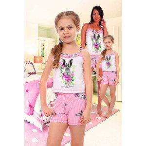 Пижама детская №5050 кулирка (р-ры: 30-36) розовый