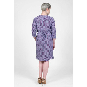 Платье-халат женское П 187-3 штапель (р-ры: 44-60) ромашка на фиолетовом