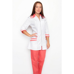 Медицинский костюм женский М-115 тиси (р-ры: 42-52) красный