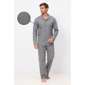 Пижама мужская "Комфорт Б" кулирка (р-ры: 48-62) серый