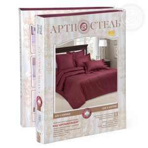 Постельное белье страйп-сатин "Бордо"