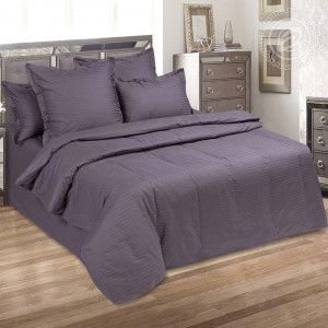 Постельное белье страйп-сатин "Мокрый асфальт"