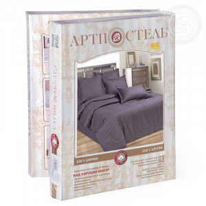 Постельное белье страйп-сатин "Мокрый асфальт"