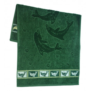 Полотенце махра-велюр "Текстиль Всем" олива