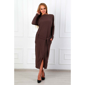 Платье универсальное женское П 227-1 диор (р-ры: 44-58) коричневый