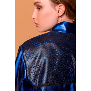 Куртка женская Ф 1002-1 искусственная кожа (р-ры: 44-54) синий