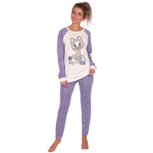 Пижама женская Пж-04 интерлок (р-ры: 50-58) фиолетовый