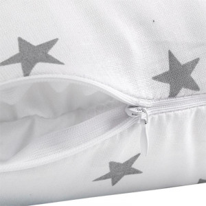 Подушка для беременных "MamaRelax" 1771 политерм (шарики) цвет "Звезды" серый