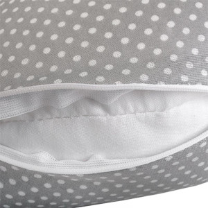 Подушка для беременных "MamaRelax" 1771 политерм (шарики) цвет "Горошек" серый